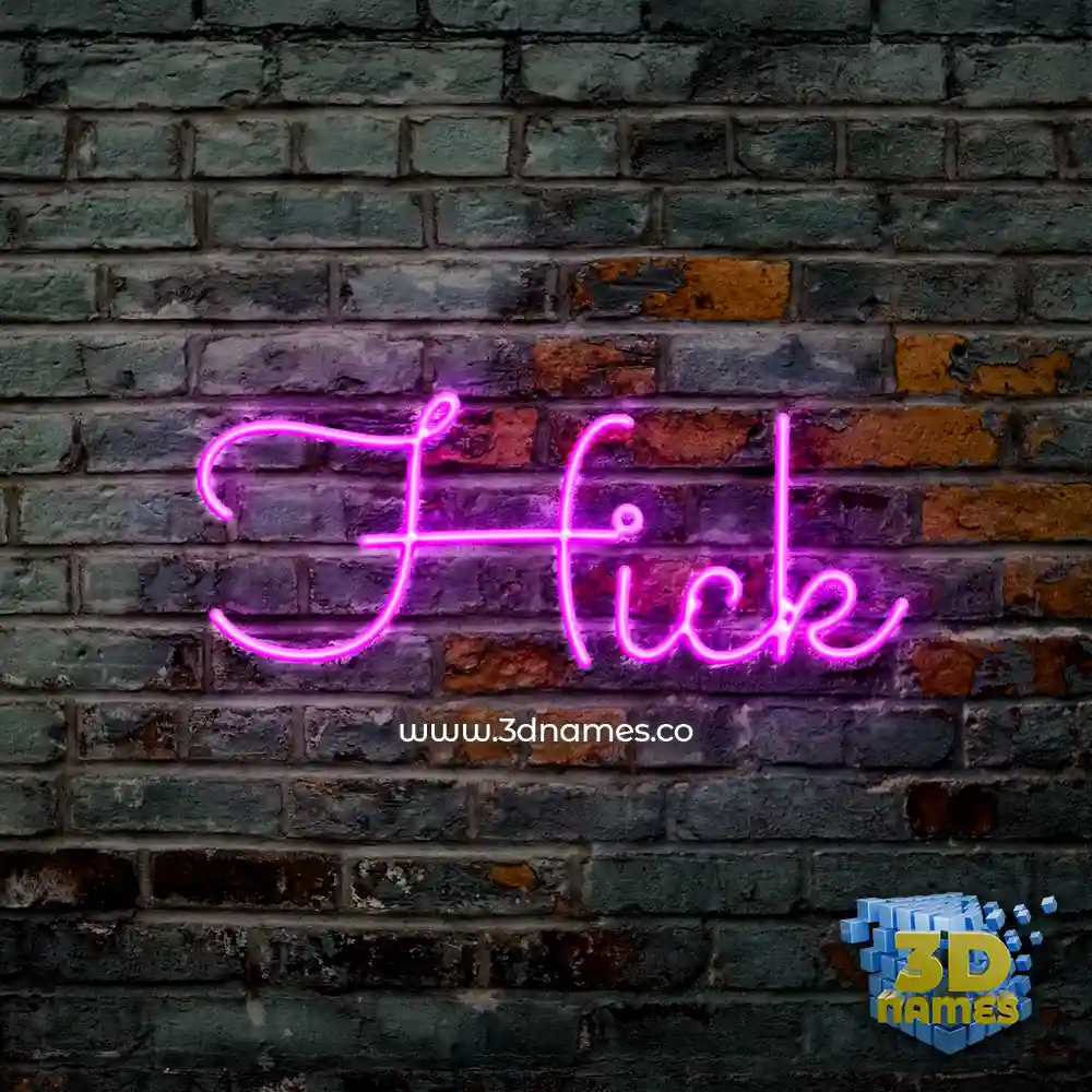 hick in Pink Neon style - 3D name wallpaper