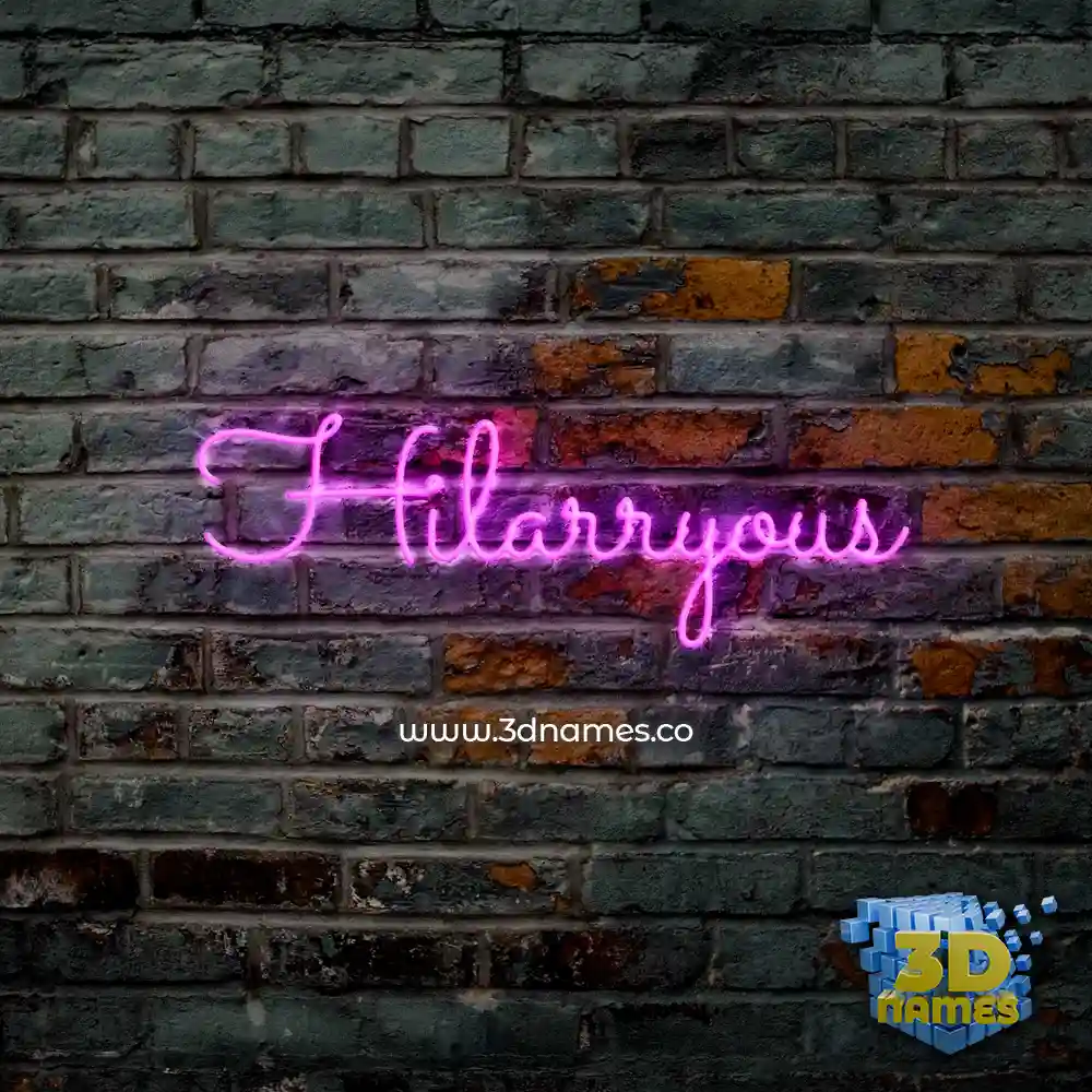 hilarryous in Pink Neon style - 3D name wallpaper