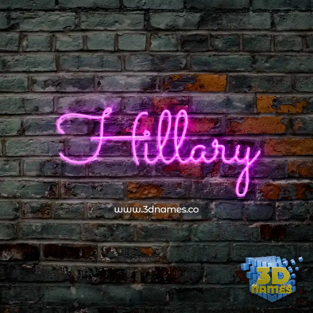 hillary in Pink Neon style - 3D name wallpaper