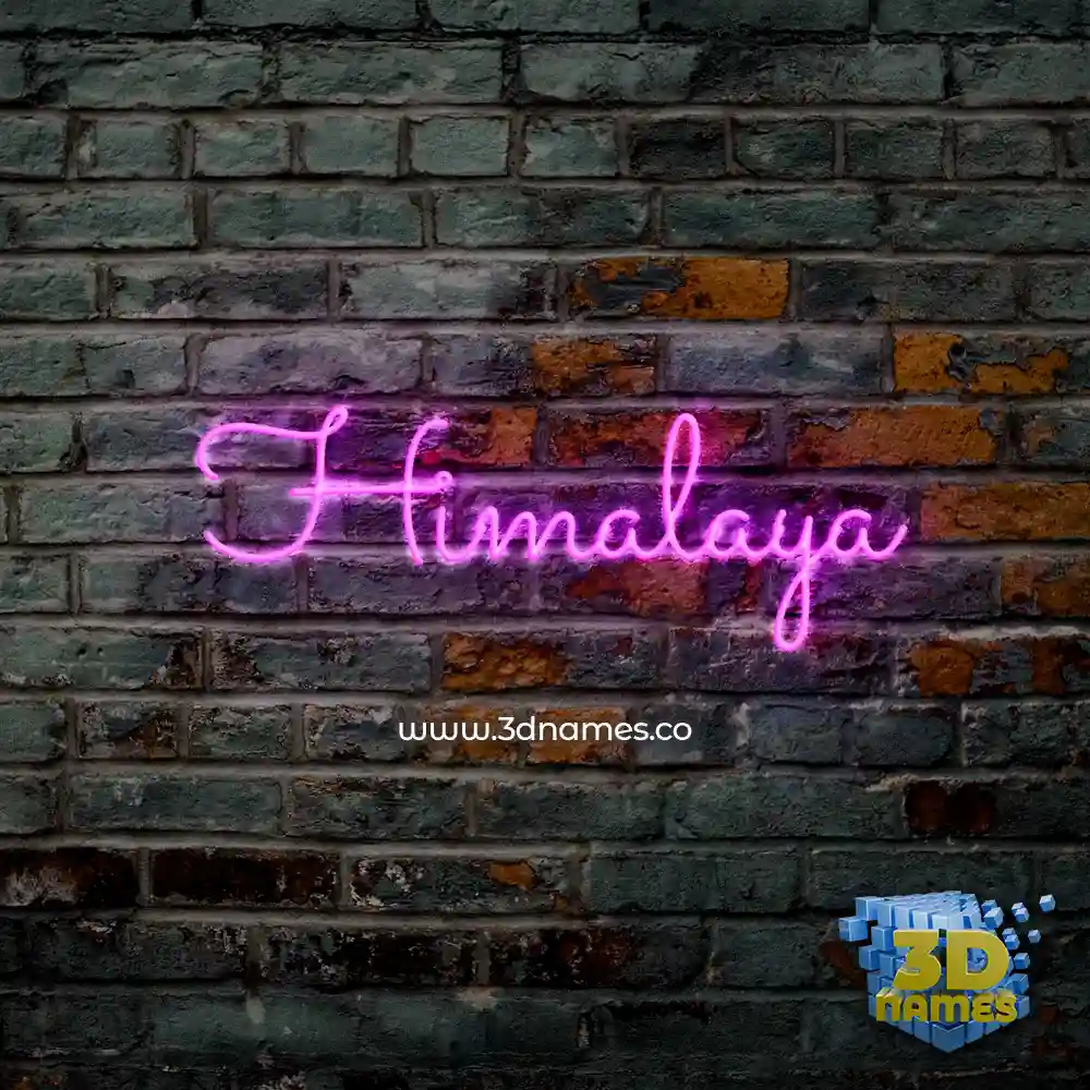 himalaya in Pink Neon style - 3D name wallpaper