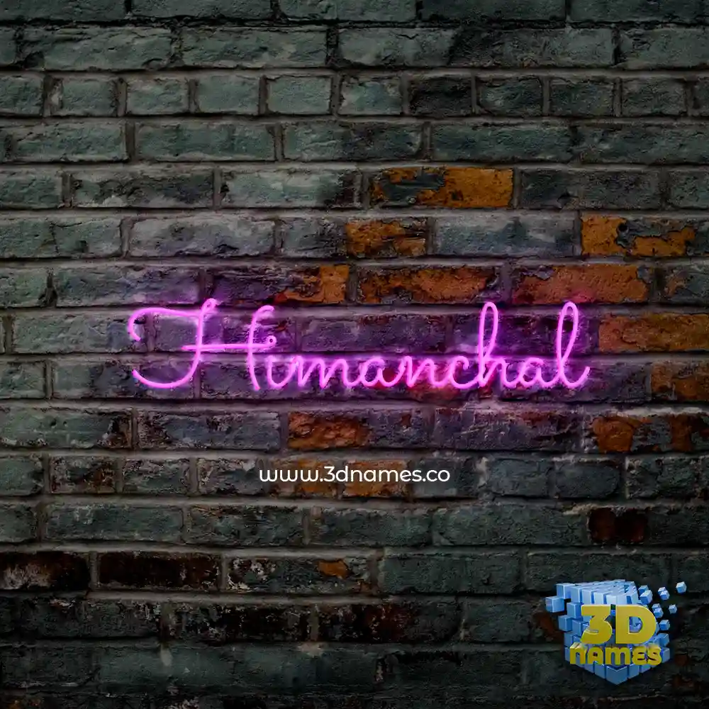 himanchal in Pink Neon style - 3D name wallpaper