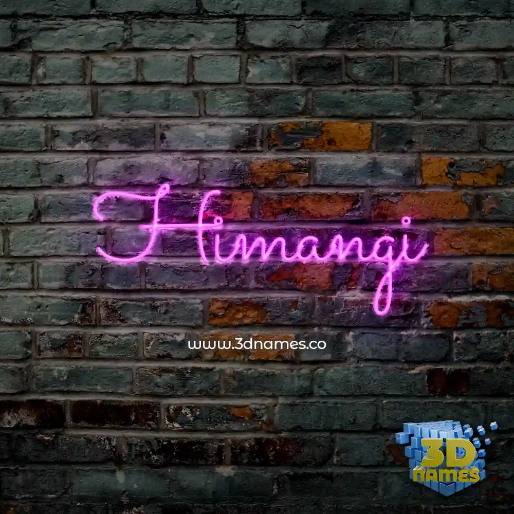 himangi in Pink Neon style - 3D name wallpaper
