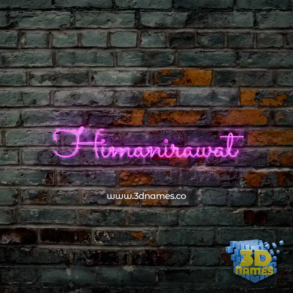 himanirawat in Pink Neon style - 3D name wallpaper