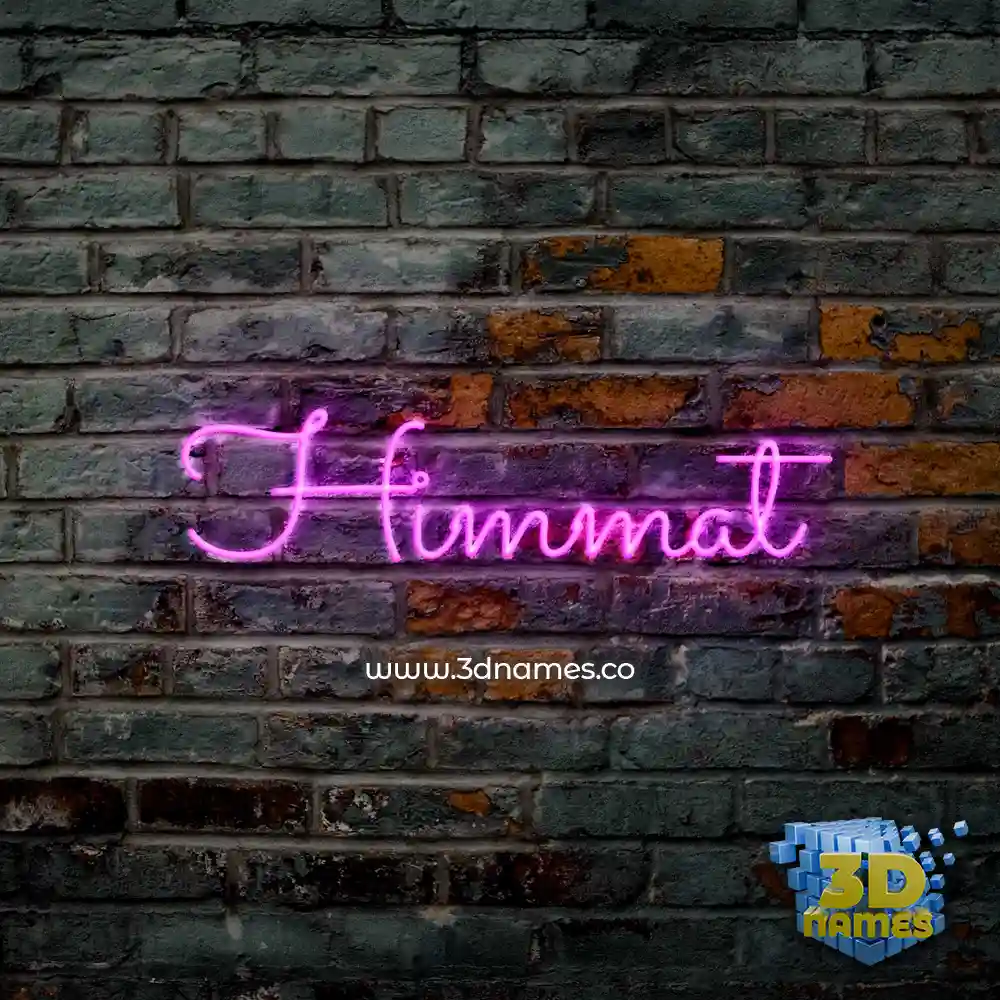 himmat in Pink Neon style - 3D name wallpaper