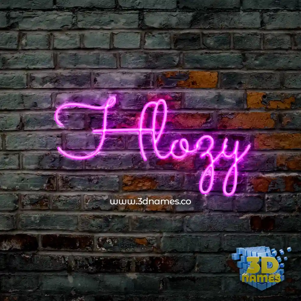hlozy in Pink Neon style - 3D name wallpaper