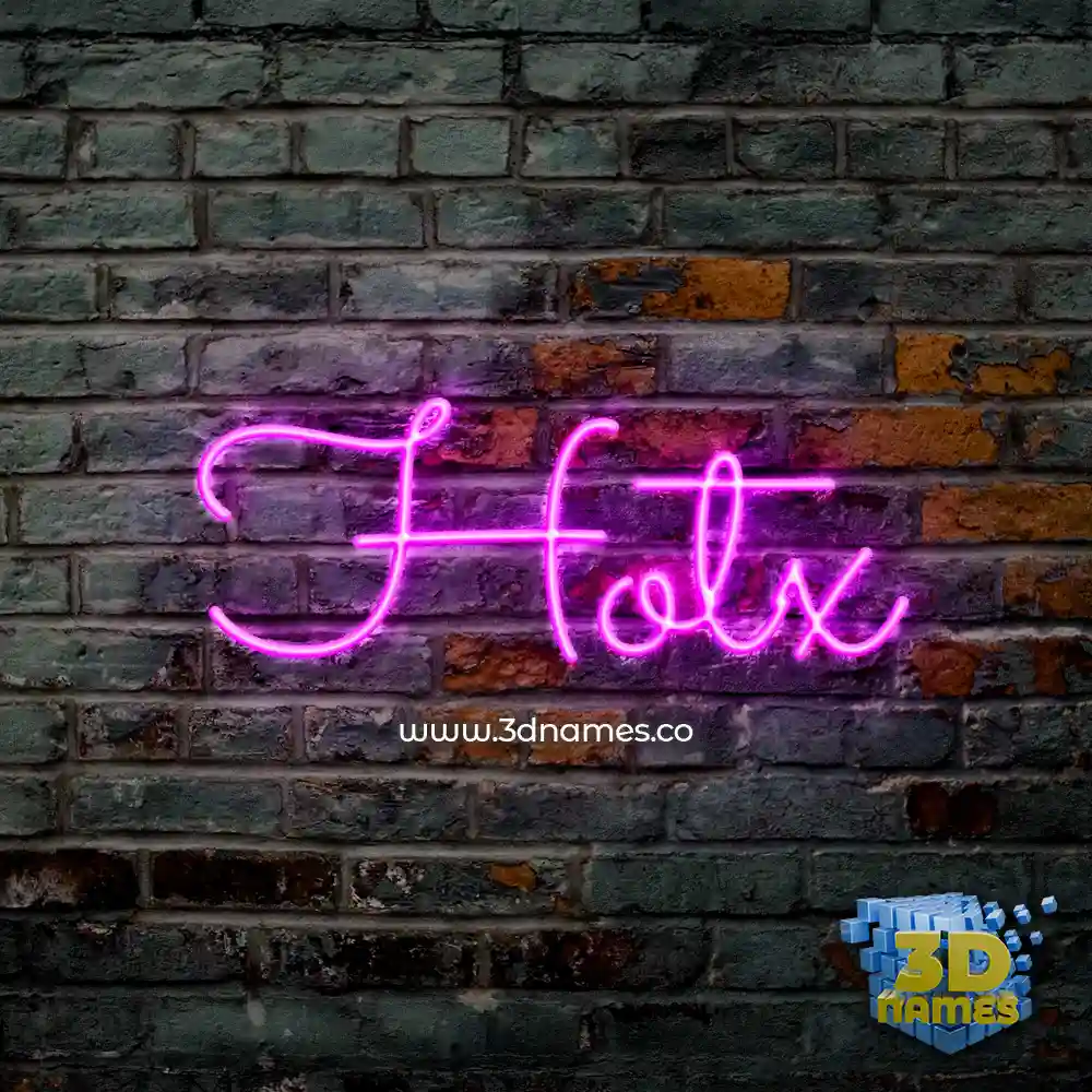 hotx in Pink Neon style - 3D name wallpaper