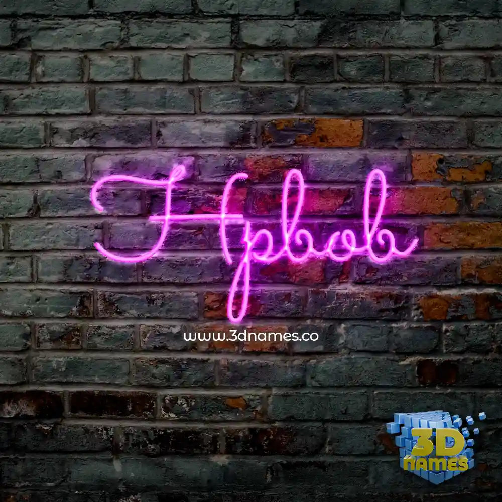 hpbob in Pink Neon style - 3D name wallpaper