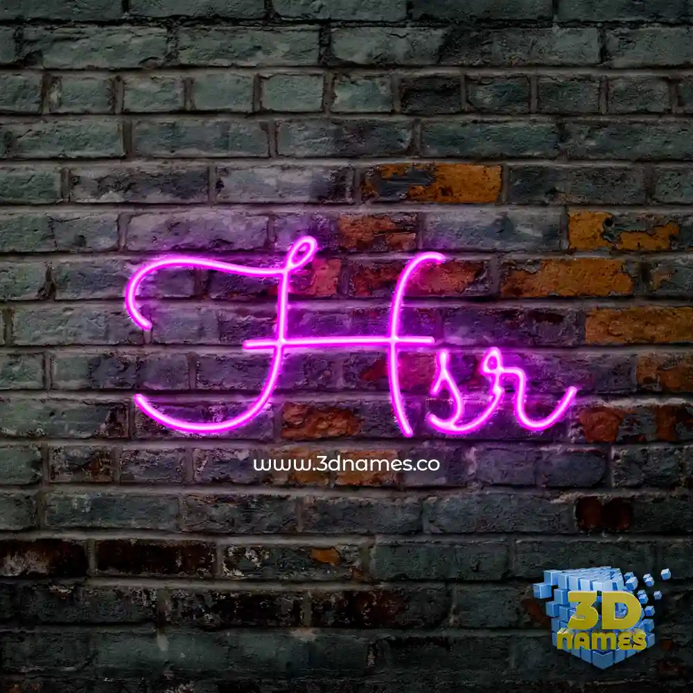hsr in Pink Neon style - 3D name wallpaper