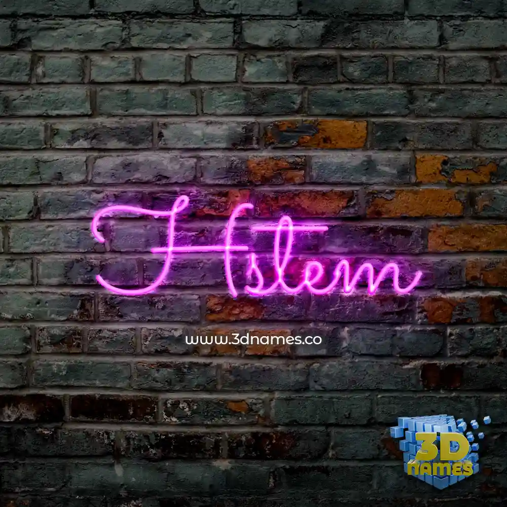 hstem in Pink Neon style - 3D name wallpaper