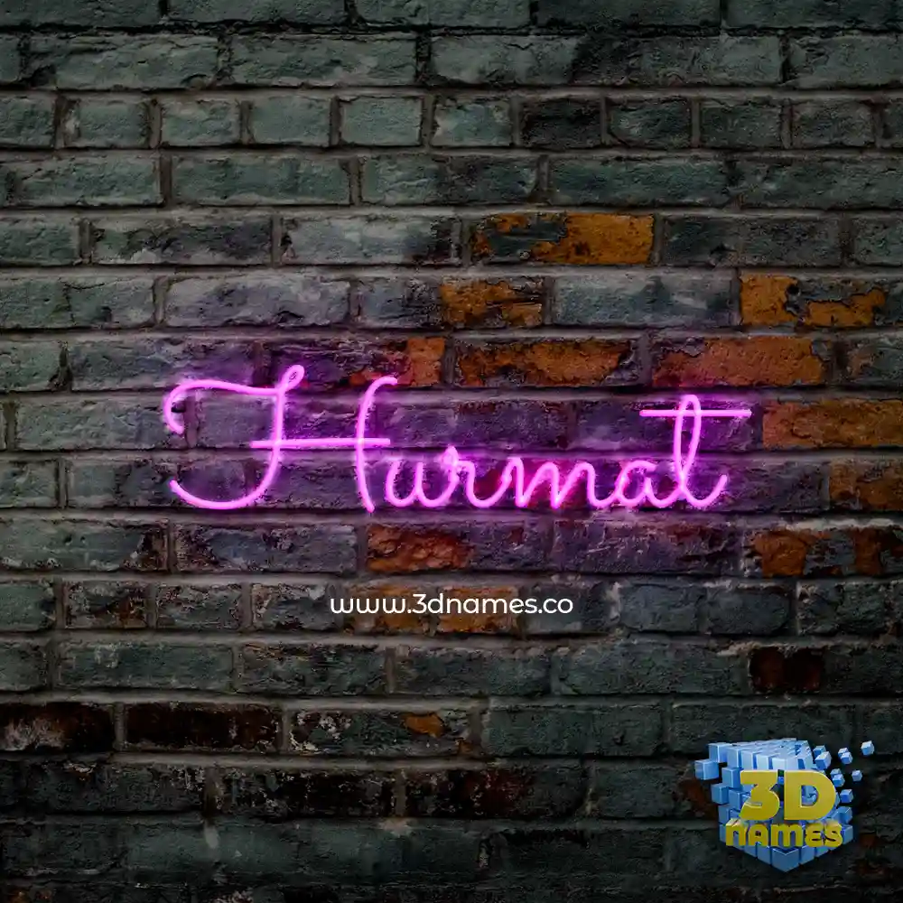 hurmat in Pink Neon style - 3D name wallpaper