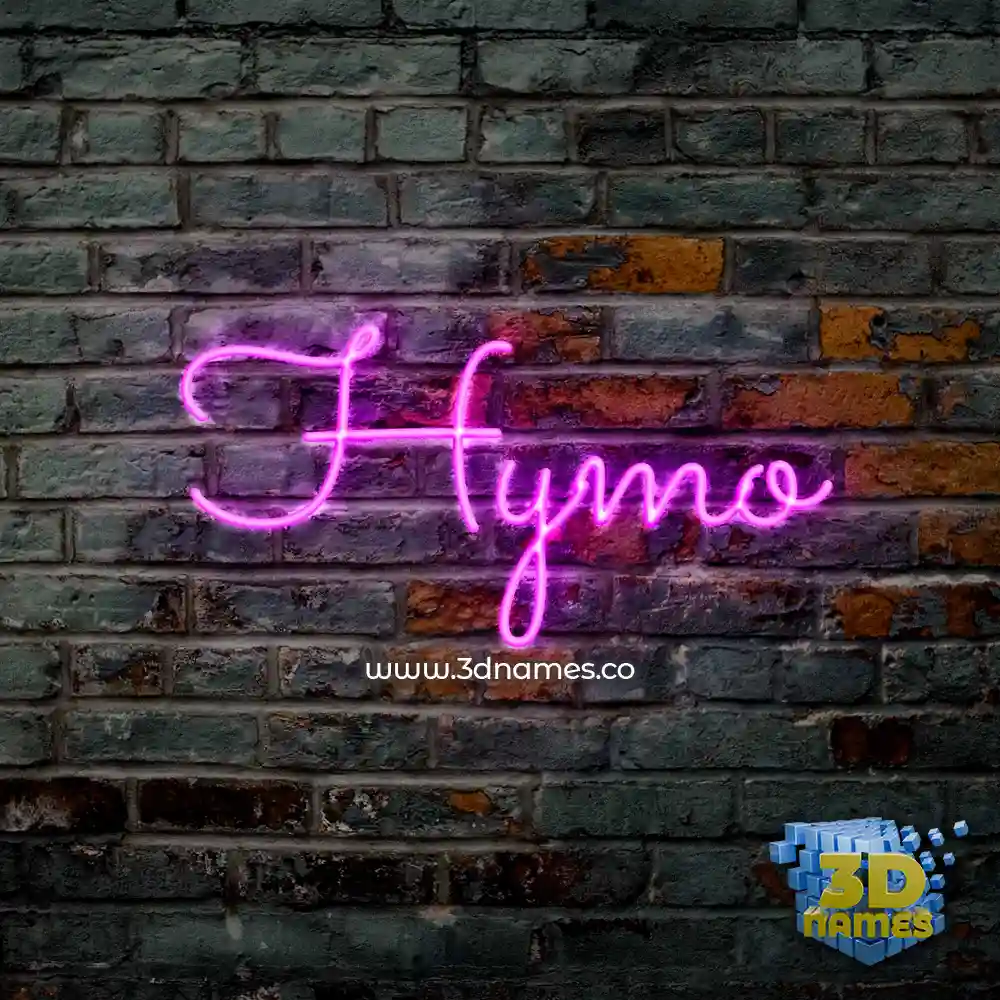 hymo in Pink Neon style - 3D name wallpaper