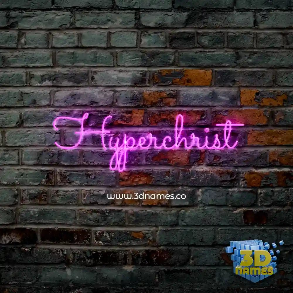 hyperchrist in Pink Neon style - 3D name wallpaper