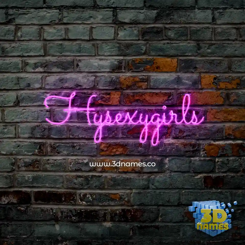 hysexygirls in Pink Neon style - 3D name wallpaper