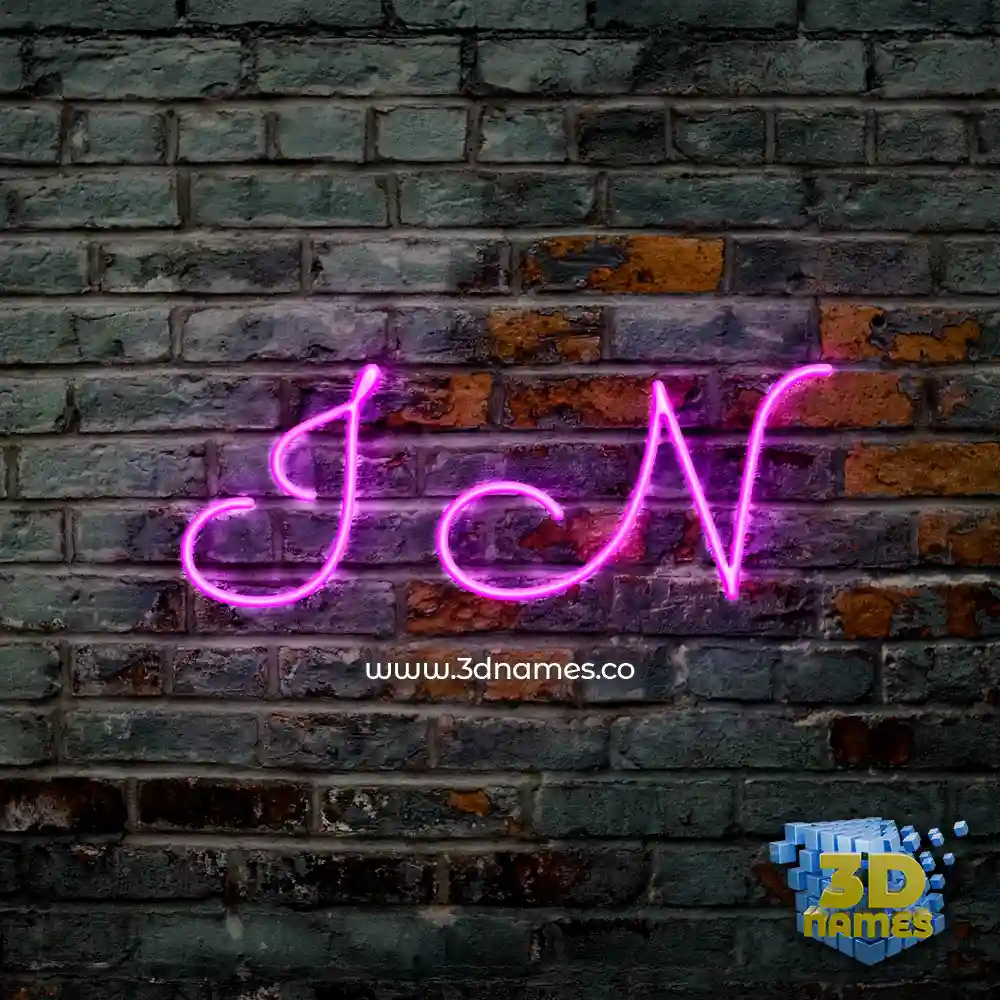 i n in Pink Neon style - 3D name wallpaper