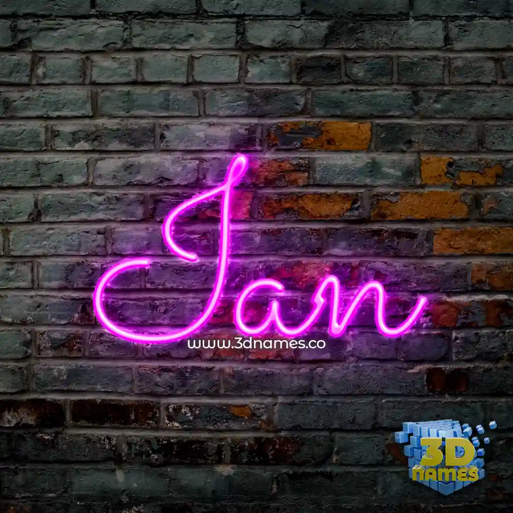 ian in Pink Neon style - 3D name wallpaper