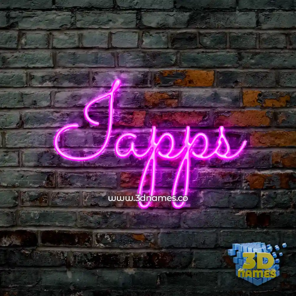 iapps in Pink Neon style - 3D name wallpaper