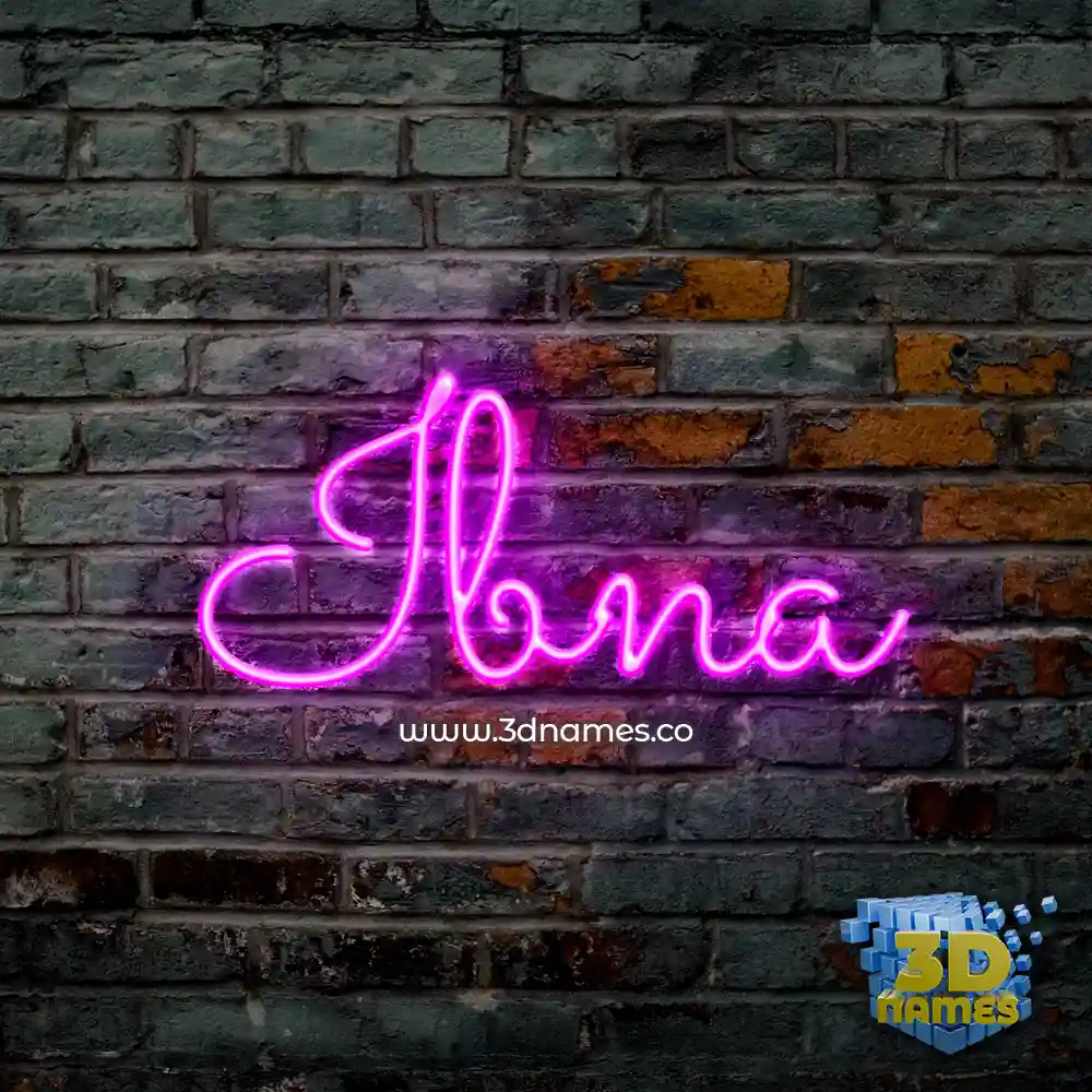 ibna in Pink Neon style - 3D name wallpaper