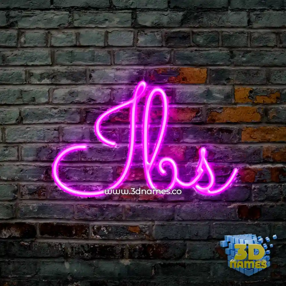 ibs in Pink Neon style - 3D name wallpaper