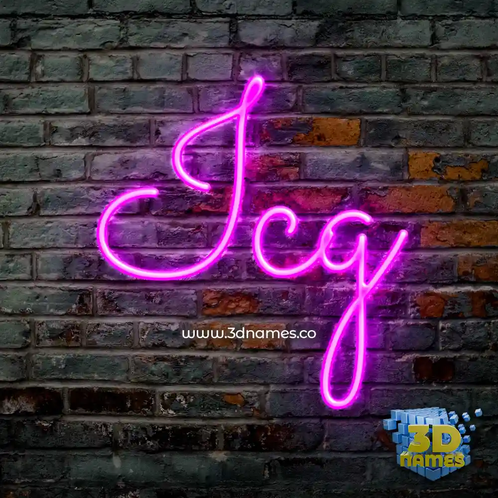 icg in Pink Neon style - 3D name wallpaper