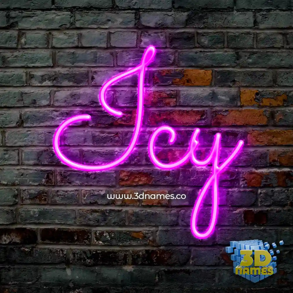 icy in Pink Neon style - 3D name wallpaper