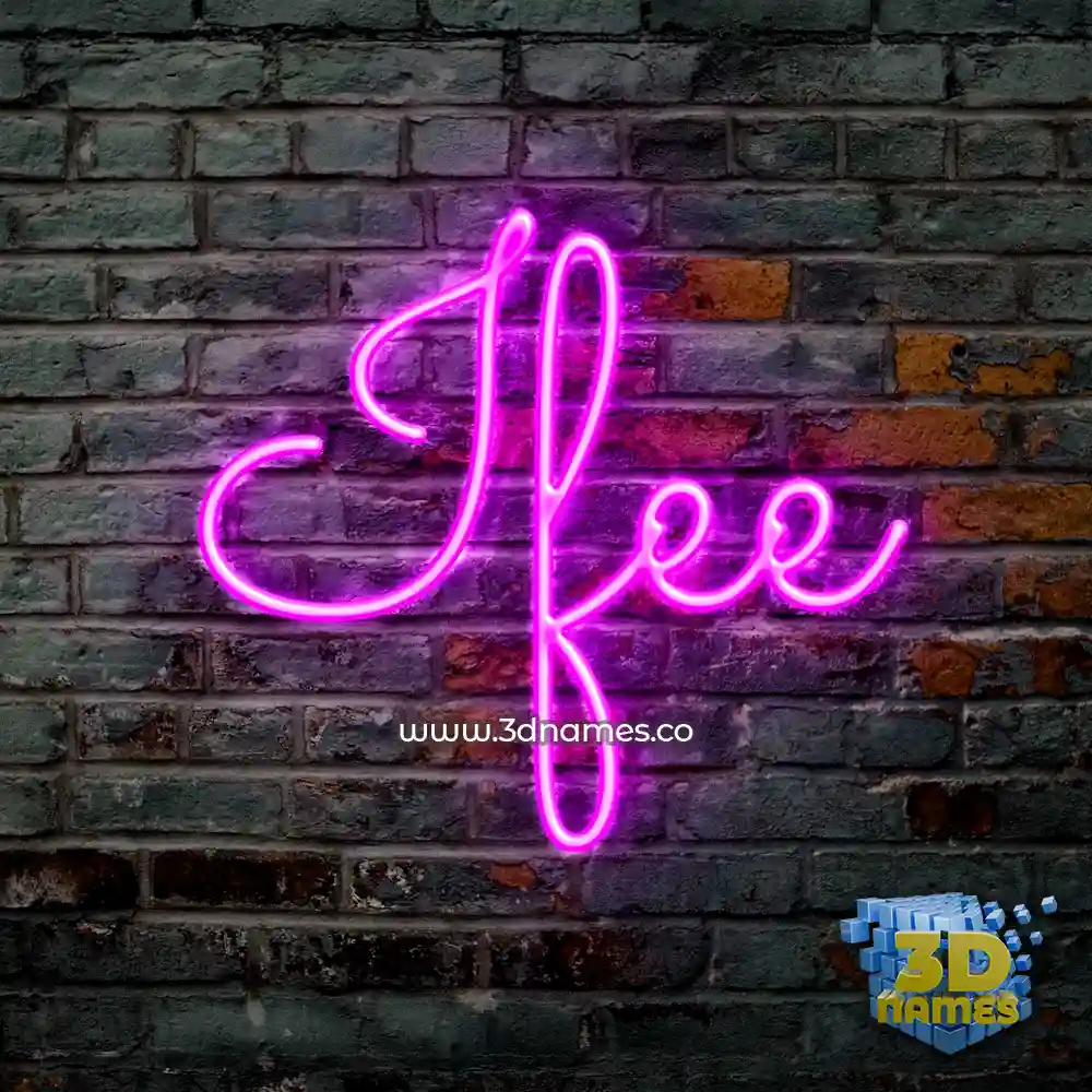 ifee in Pink Neon style - 3D name wallpaper