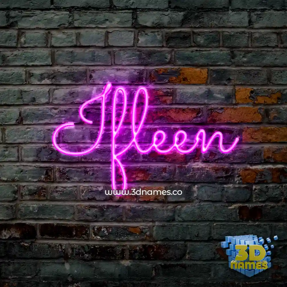ifleen in Pink Neon style - 3D name wallpaper