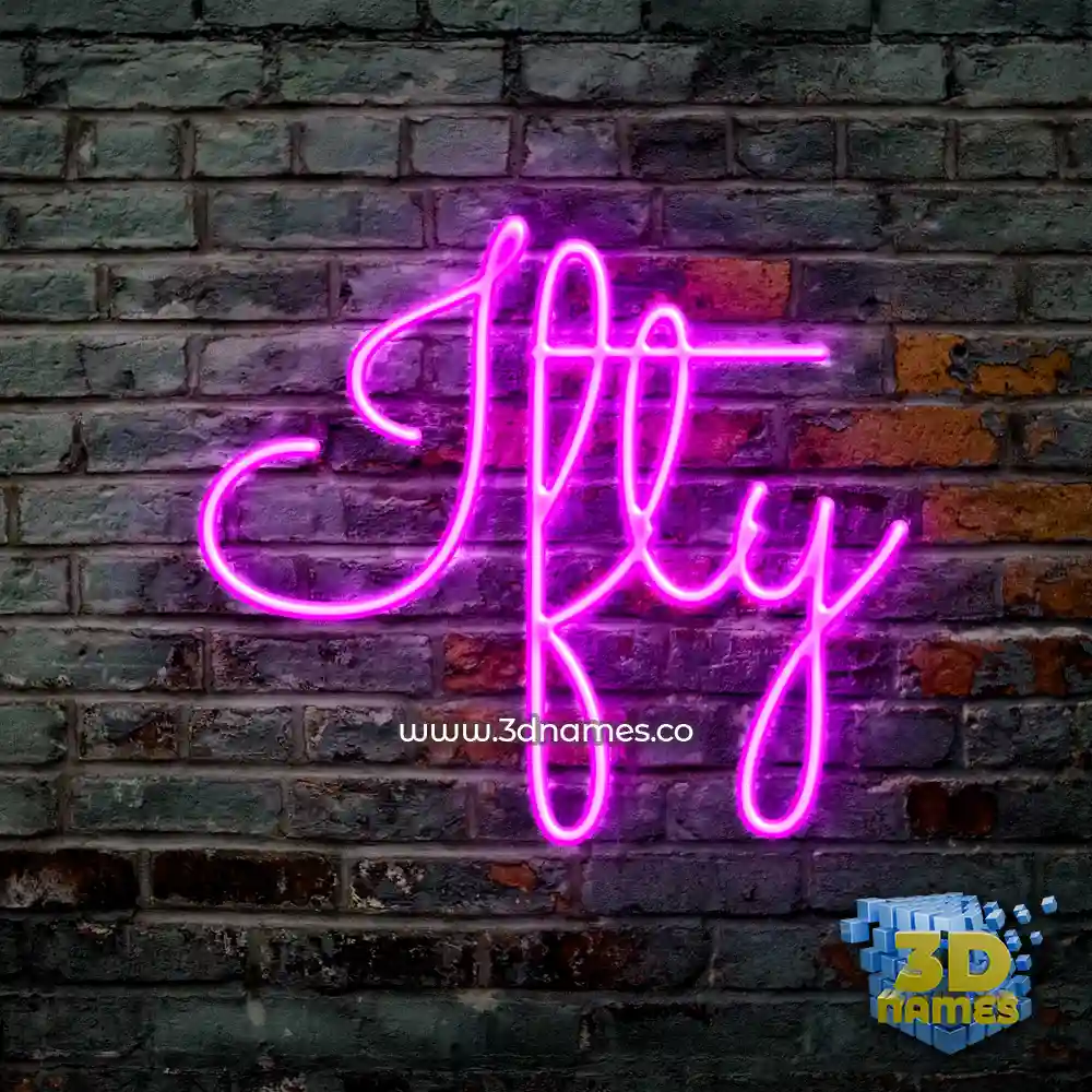ifty in Pink Neon style - 3D name wallpaper