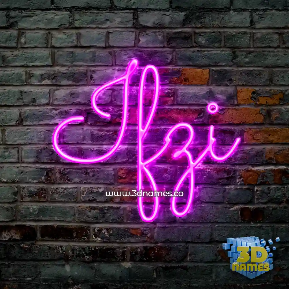 ifzi in Pink Neon style - 3D name wallpaper