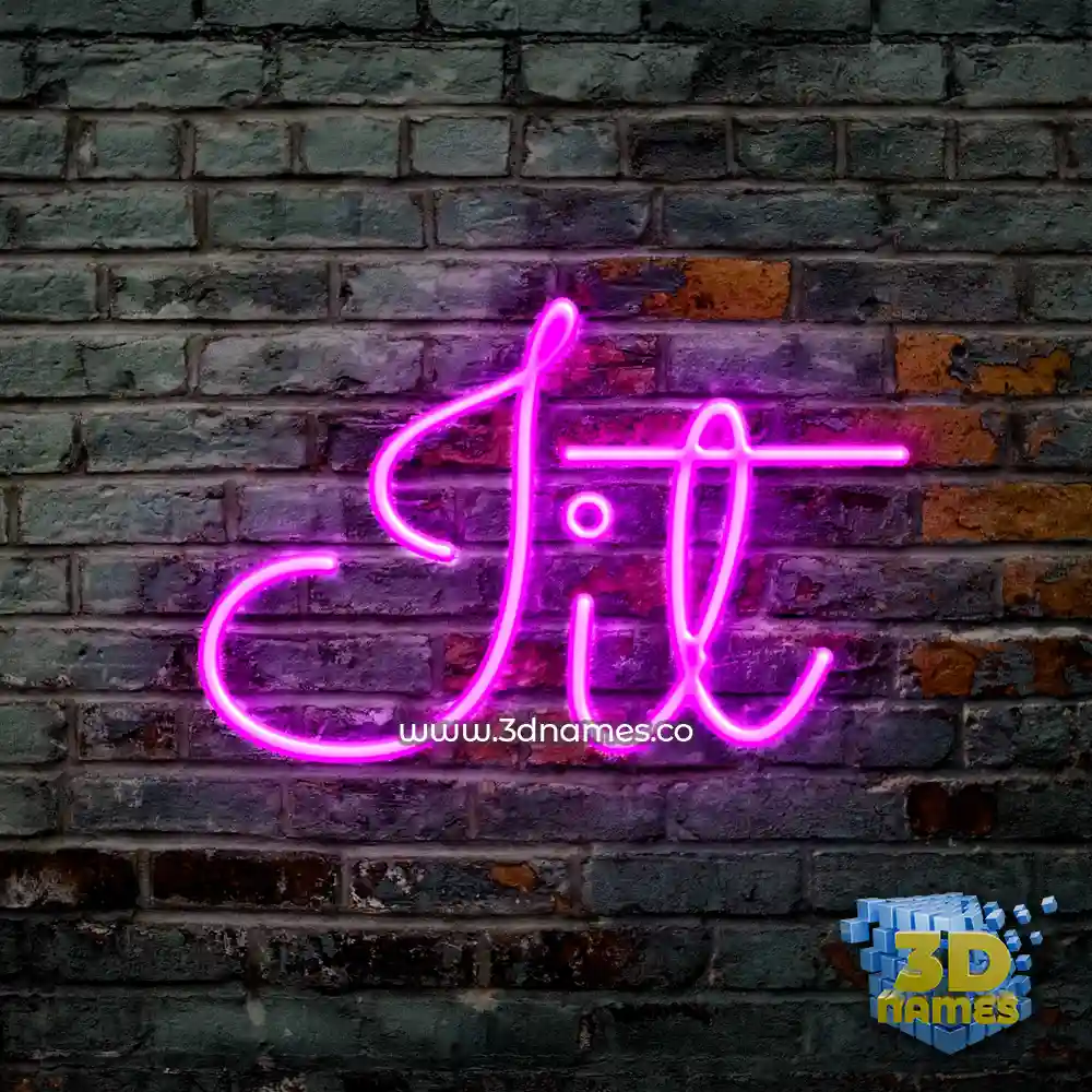 iit in Pink Neon style - 3D name wallpaper