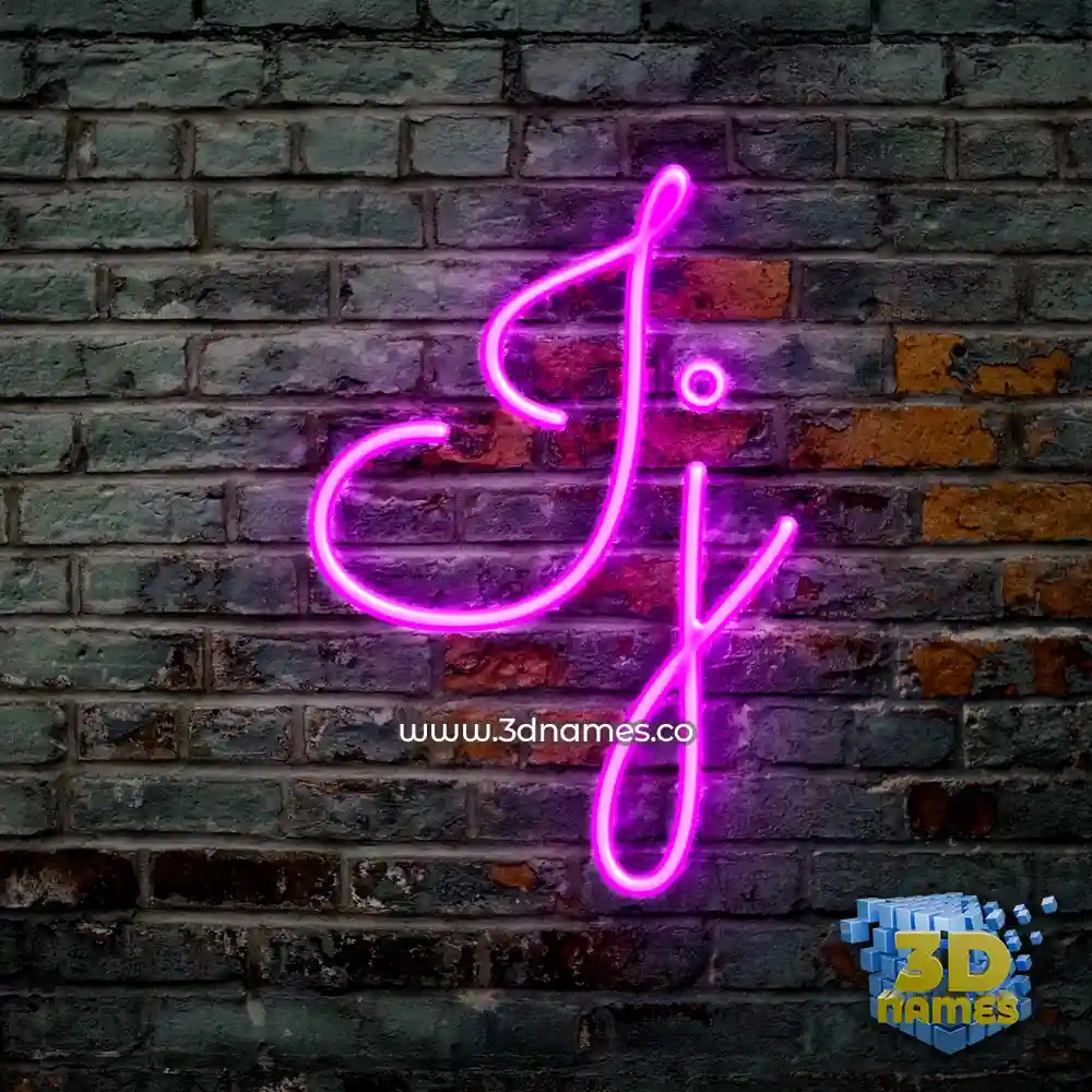 ij in Pink Neon style - 3D name wallpaper