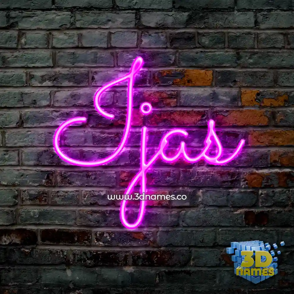 ijas in Pink Neon style - 3D name wallpaper