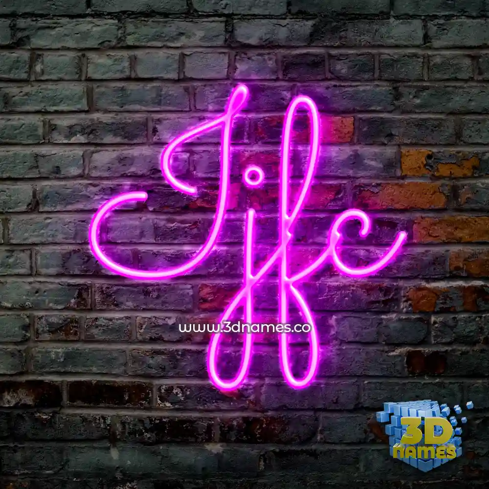 ijfc in Pink Neon style - 3D name wallpaper