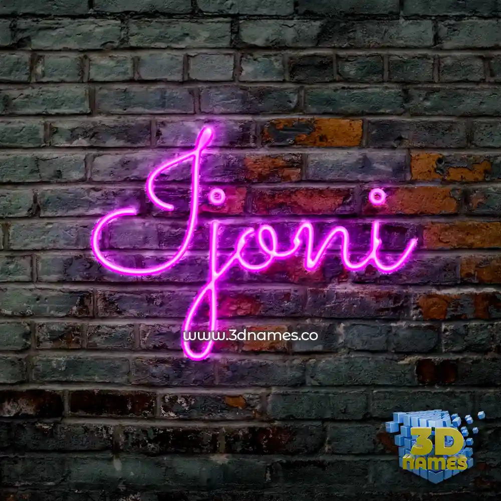 ijoni in Pink Neon style - 3D name wallpaper