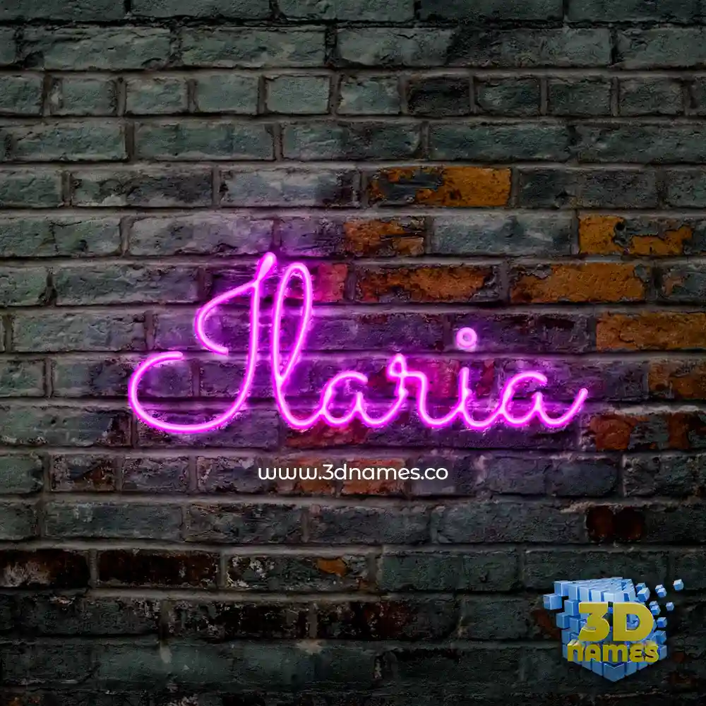 ilaria in Pink Neon style - 3D name wallpaper
