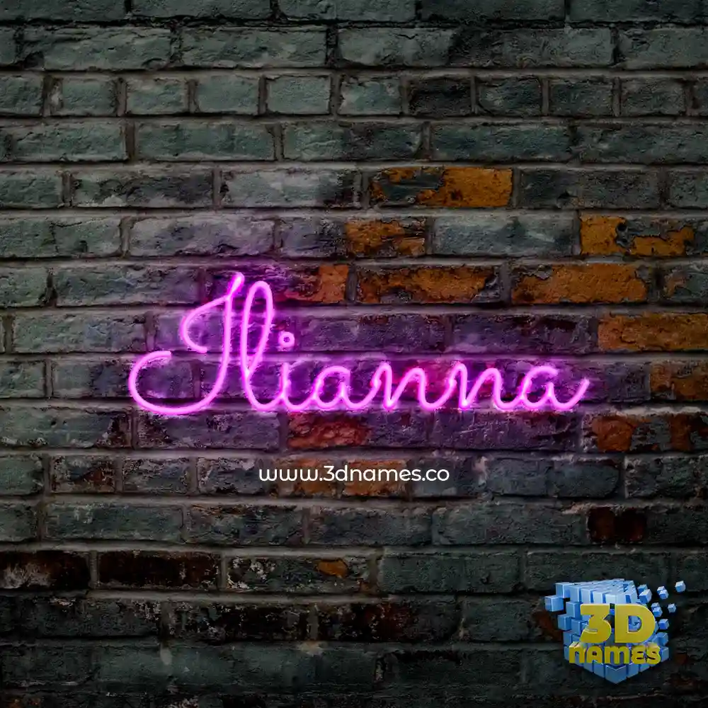 ilianna in Pink Neon style - 3D name wallpaper