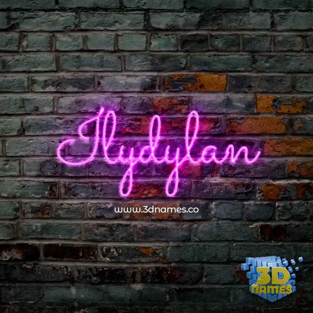 ilydylan in Pink Neon style - 3D name wallpaper