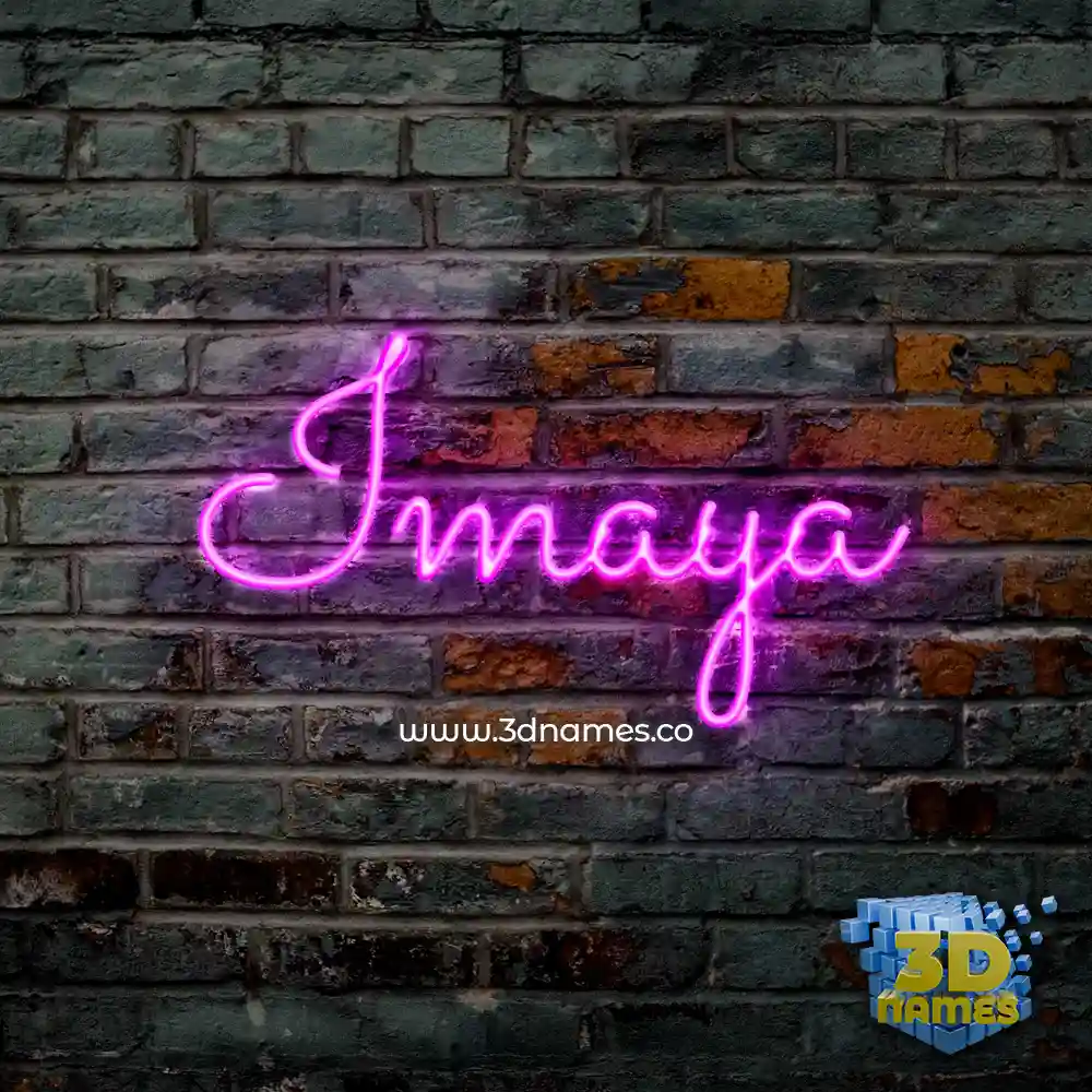 imaya in Pink Neon style - 3D name wallpaper