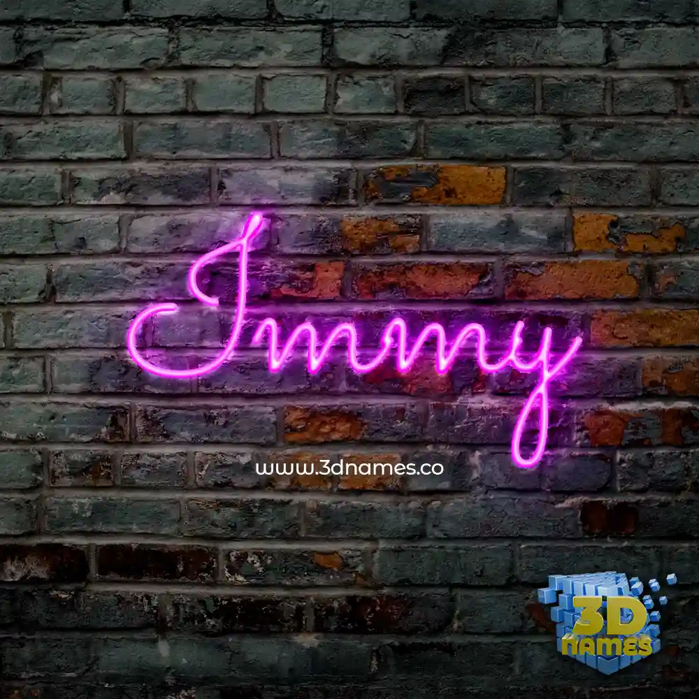 immy in Pink Neon style - 3D name wallpaper