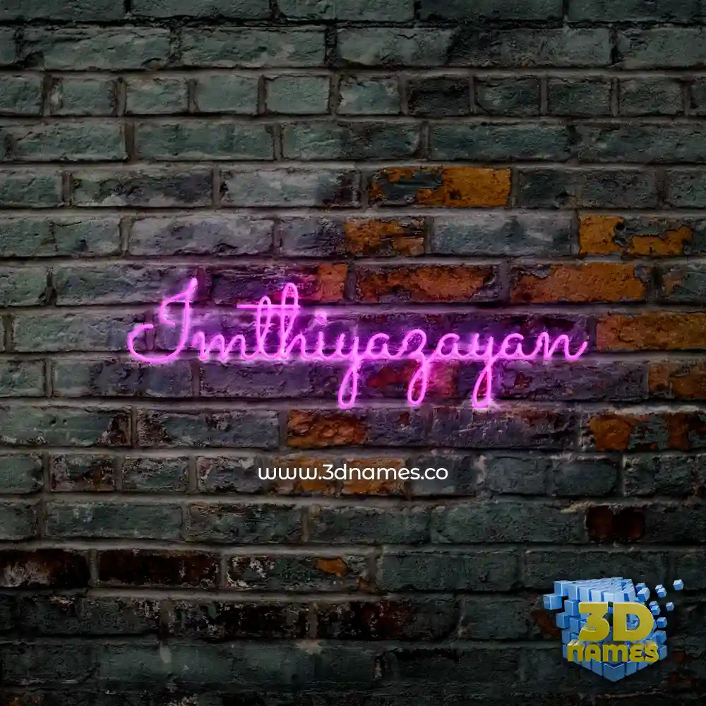 imthiyazayan in Pink Neon style - 3D name wallpaper
