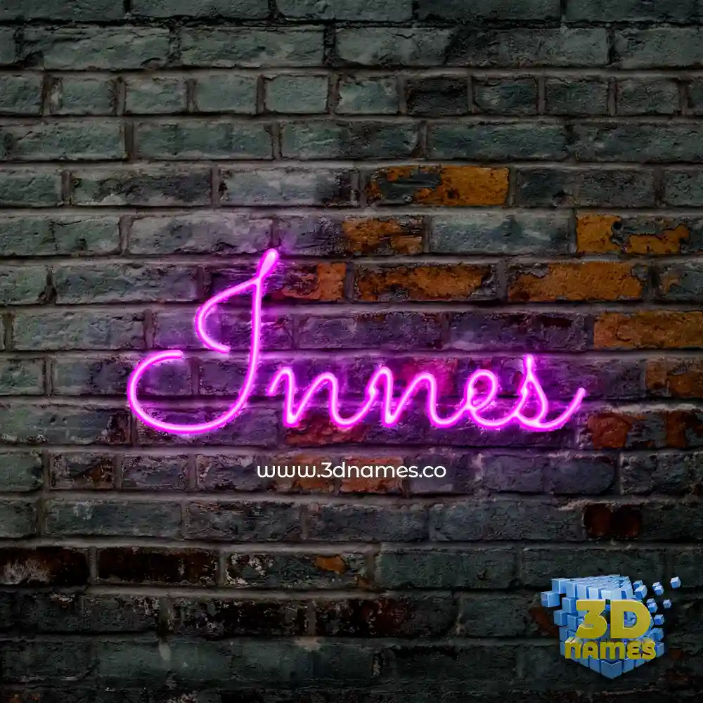 innes in Pink Neon style - 3D name wallpaper