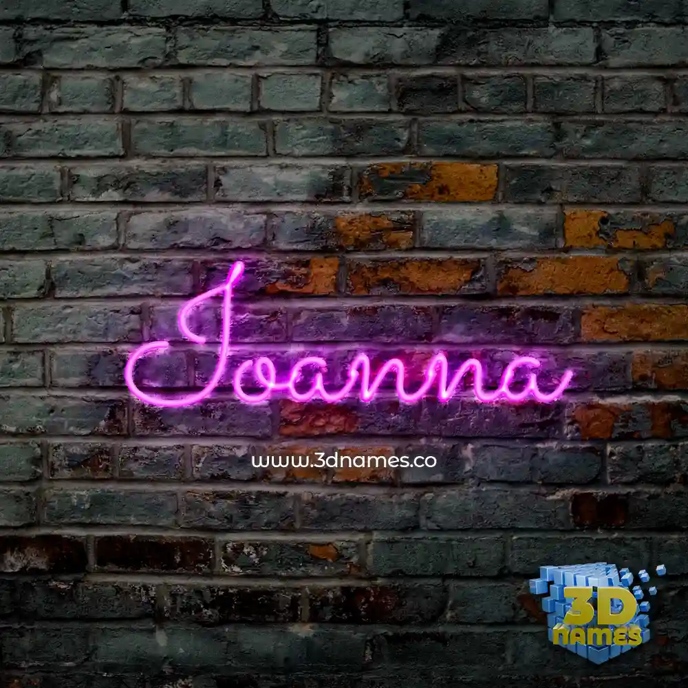 ioanna in Pink Neon style - 3D name wallpaper