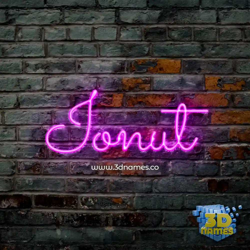 ionut in Pink Neon style - 3D name wallpaper