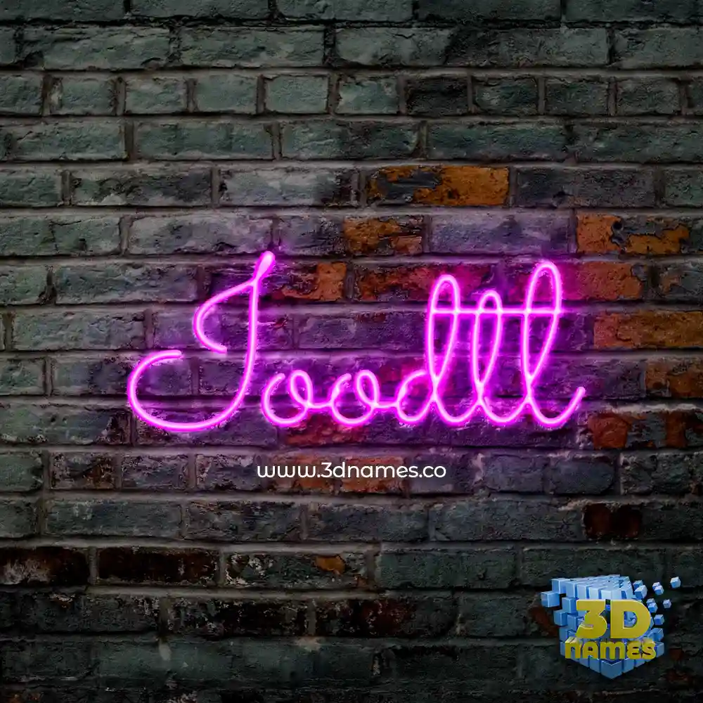 ioodtl in Pink Neon style - 3D name wallpaper