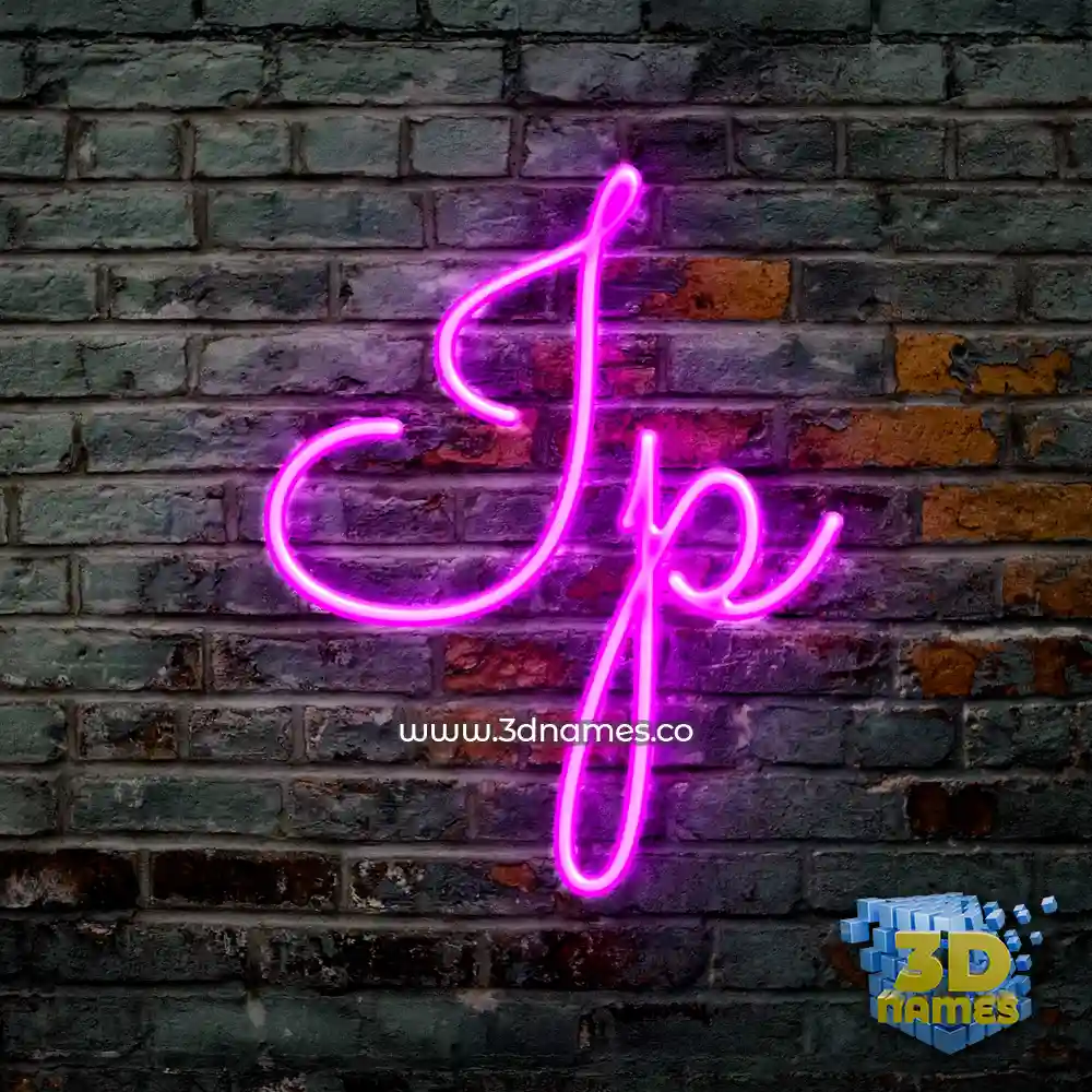 ip in Pink Neon style - 3D name wallpaper