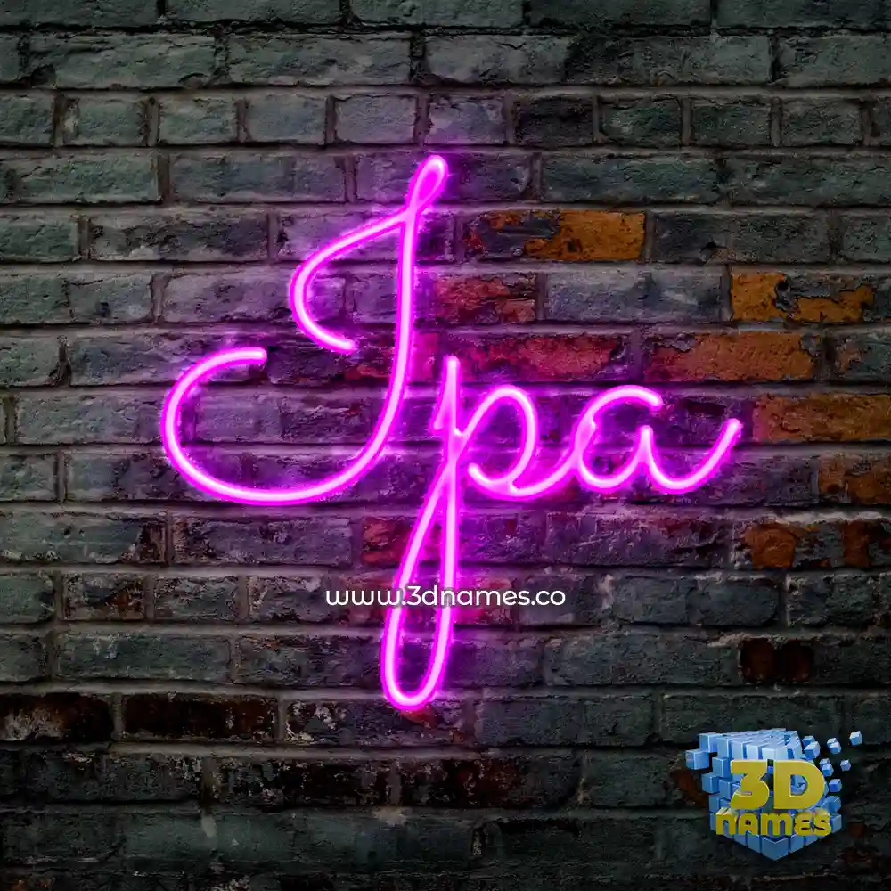 ipa in Pink Neon style - 3D name wallpaper