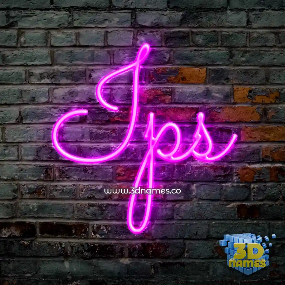 ips in Pink Neon style - 3D name wallpaper