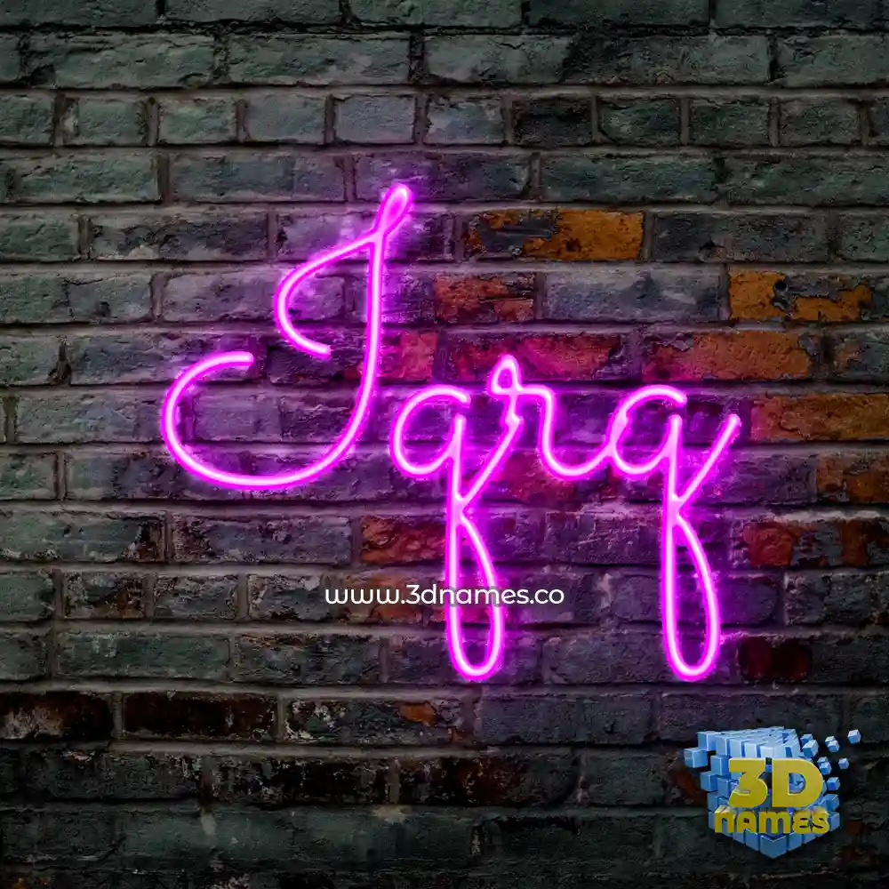 iqrq in Pink Neon style - 3D name wallpaper