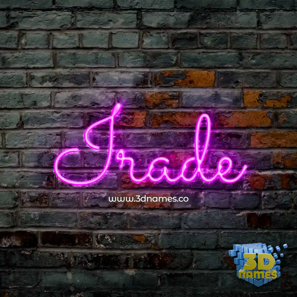 irade in Pink Neon style - 3D name wallpaper