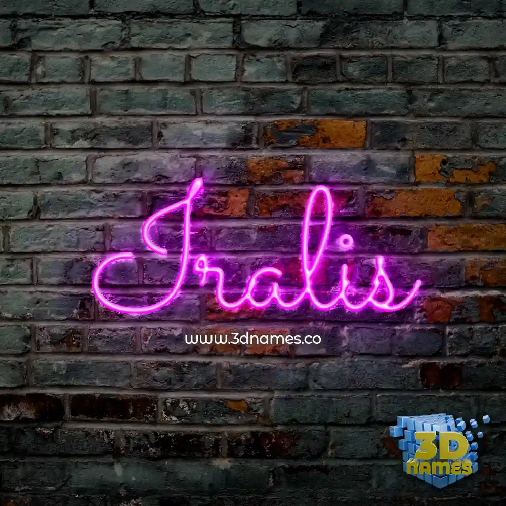 iralis in Pink Neon style - 3D name wallpaper