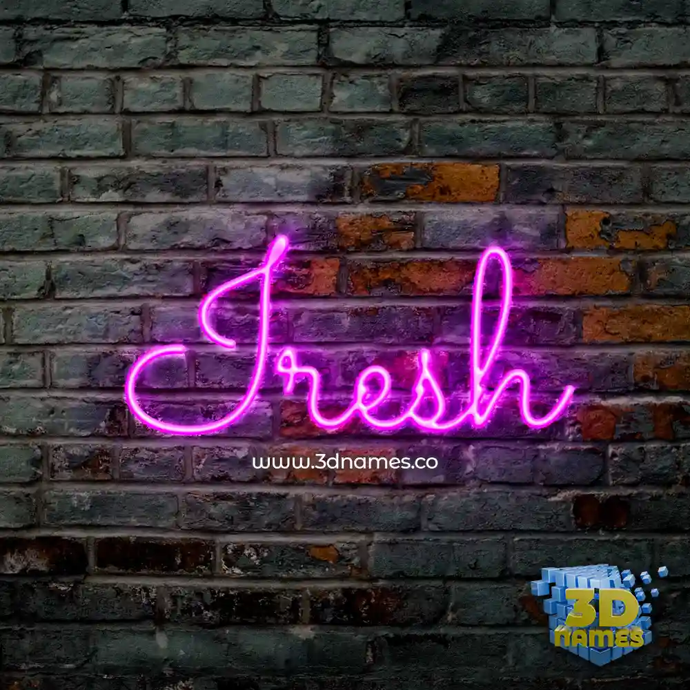 iresh in Pink Neon style - 3D name wallpaper